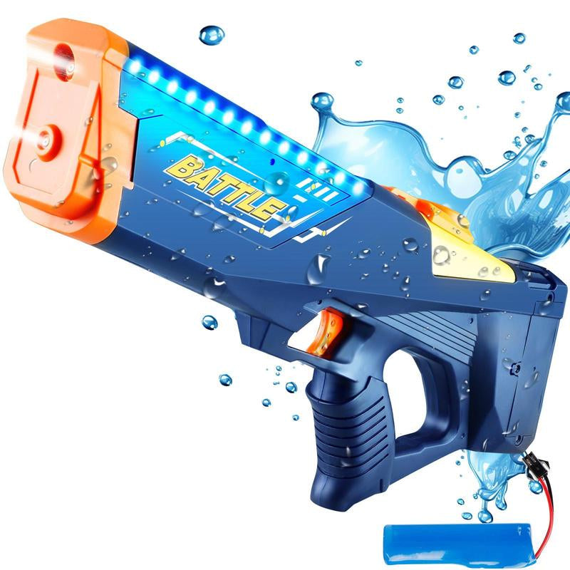 2025 New Automatic Electric Water Blaster High Capacity Squirt Water Blaster with Extra Long Range & Lights – Fun for Kids & Adults