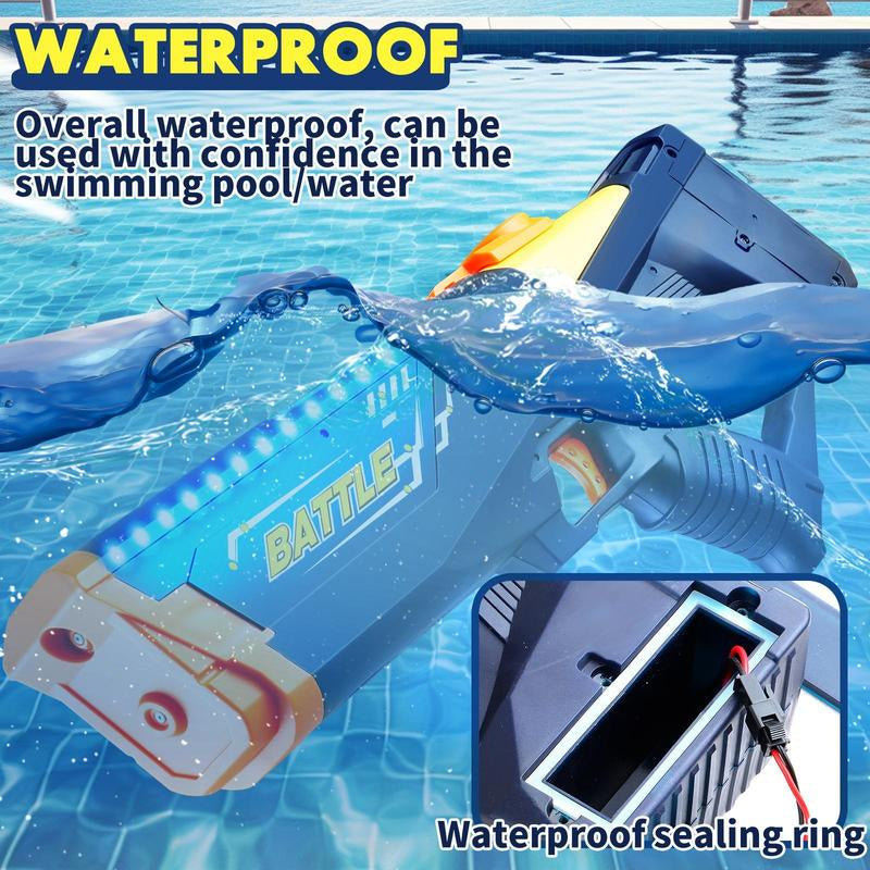 2025 New Automatic Electric Water Blaster High Capacity Squirt Water Blaster with Extra Long Range & Lights – Fun for Kids & Adults
