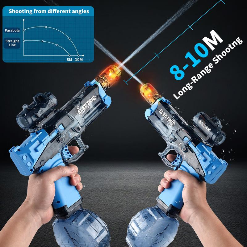 2025 New Automatic Electric Water Blaster High Capacity Squirt Water Blaster with Extra Long Range & Lights – Fun for Kids & Adults