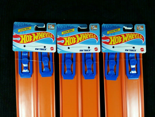Hot Wheels Car Straight Track Lot 24 FEET Set 12 Pieces 24" Long W Connectors