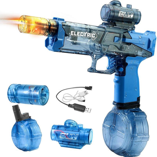 2025 New Automatic Electric Water Blaster High Capacity Squirt Water Blaster with Extra Long Range & Lights – Fun for Kids & Adults